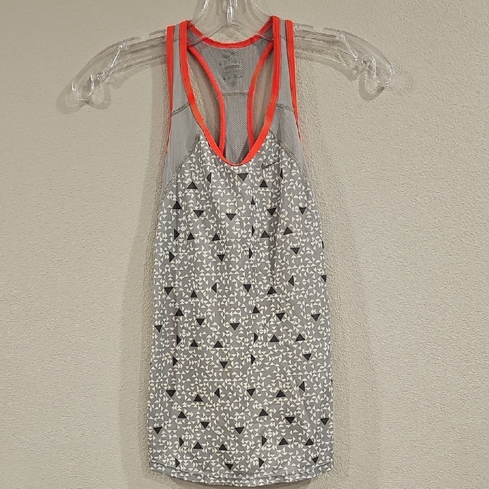 Nike Gray and Red Dri-FIT Tank Top